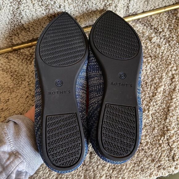 EEUC Women's Rothy's The Point Birdseye Blue Ballet Flats Shoes Size 7 - Picture 6 of 6